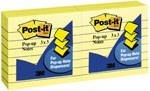 3M R335Yl PostIt Popup Notes 76X76Mm Ruled Yellow Pack 6