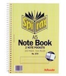 Spirax 570 Side Opening A5 200 Page Spiral Notebook With Pocket