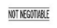 Deskmate PreInked Stamp Not Negotiable Black