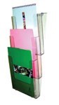 DeflectO 77331 Brochure Holder A4 3 Tier Stackable Wall Mount Clear