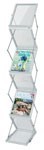 DeflectO Dr1003 Mobile Floor Display Stand A4 X 6 Alloy And Acrylic With Carry Bag