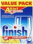 Finish Powerballs All In One 10 Power Actions Lemon Sparkle Pk56 115Kg