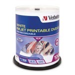 Verbatim Dvd-R 4.7Gb 16X White Printable Pack 100