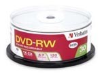 Verbatim Dvd-Rw 4.7Gb 2X Spindle Pack 30
