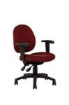 Ys Design Tasman Clerical Chair Medium Back With Arms Burgundy
