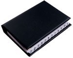 Cumberland Pvc 4D Ring Telephone Address Book Refillable 256X165 20Mm Black