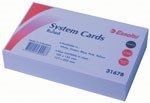 Esselte Ruled System Cards 76 X 127Mm White Pack 100