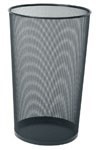 Compass Round Large 45 Litre Wire Mesh Bin Black