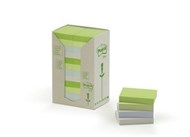 3M 653Rtp PostIt Recycled Notes 36 X 48Mm Assorted Pastels Pack 24