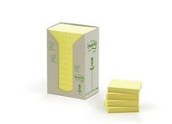 3M 653Rty PostIt Recycled Notes 36 X 48Mm Yellow Pack 24