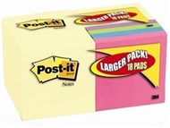 3M 654144B PostIt Original Notes Mixed Pack 90 Sheets Per Pad 76 X 76Mm YellowUltra Pack 18