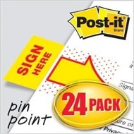3M 680924Cp PostIt Flags Sign Here Cabinet Pack 24