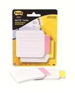 3M 2200Ry PostIt Super Sticky Note Tabs 70Mm X 36 Mm PinkYellow Pack 2