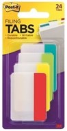 3M 686Alyr PostIt Durable Tabs 50Mm Width 6 Tabs Each Colour 24 Tabs Aqua Lime Yellow Red