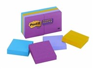 3M 6228Ssau PostIt Super Sticky Mini Notes 50 X 50Mm Jewel Pop 8 Pads