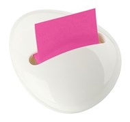 3M Pbl330Bk PostIt Note Pebble Shaped Dispenser With Pad Of 50 Pop Up Notes White