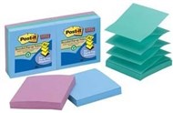 3M R3306Sst PostIt Super Sticky Recycled PopUp Notes 76Mm X 76Mm 90 Sheets Tropic Breeze Pack 6