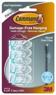 3M Command Adhesive 17017Clr Round Cord Clips Clear Pack 4
