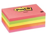 3M 655-5Pk Post-It Notes Neon 76 X 127Mm Assorted Pack 5
