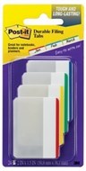 3M 686F-1 Post-It Flat Durable Filing Tabs 4 Assorted Colours Pack 24