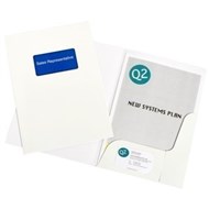 Marbig A4 Presentation Folders White Gloss Pack 20