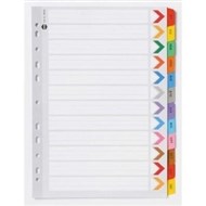 Marbig Dividers Index A4 Colour JanDec