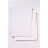Marbig Dividers Unpunched A4 White 10 Tab