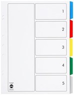 Marbig Dividers Pp A3 Portrait Multicolour 5 Tab