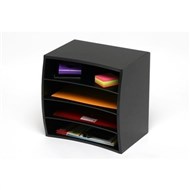 Marbig Stor A File Organiser Wooden 4 Tier Black