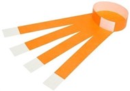 Rexel Tyvek Wristbands With Serial Number Fluoro Orange Pack 10