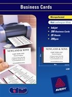 Avery 70450 Ij39 Leathergrain Business Cards Micro Perforated 205Gsm Pack 200