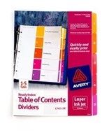 Avery 920120 L74115 Readyindex Dividers Parts 15