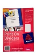 Avery 920192 L74205 Print On Dividers Laser 5 Part 4 Sets