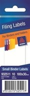 Avery 932511 Labels Small Manual Filing Pack 10