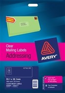 Avery 936005 J8563 Inkjet Label 991 X 381Mm 14Up Pk25 Clear