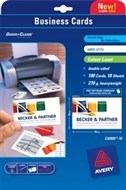 Avery 936230 C32026 Quick Clean Satin White Colour Laser Double Sided Business Card Pkt100
