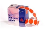 Avery 937243 Round Labels 24Mm Red Box 500
