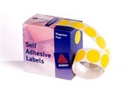 Avery 937247 Round Labels 24Mm Yellow Box 500
