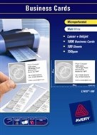 Avery 959026 L7415 Laser Inkjet Business Cards Microperforated Matt 150Gsm Pack 1000