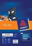 Avery 959058 L7170 Laser Labels File Spine 24 Per Sheet Pack 25