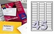 Avery 959061 L7156 Laser Labels Address 45 Per Sheet White Pack 100