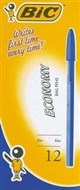 Bic Economy Ballpoint Pen Fine Blue Box 12