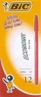 Bic Economy Ballpoint Pens Medium Red Box 12