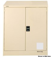 Brownbuilt Counter High Cch Swing Door Cupboard With 2 Shelves Silver Grey