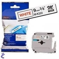 Brother M-K222 Ptouch Tape Tape 9Mm Red On White Non Laminated