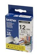 Brother Tze-231 Labelling Tape Black On White 12Mm X 8M