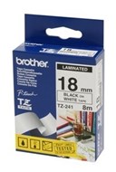 Brother Tze-241 Labelling Tape Black On White 18Mm X 8M