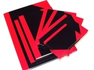 Cumberland Red  Black Gloss Notebook A5 200 Pages