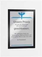 Durable Magaframe Sign Holder Adhesive Back A4 Black Pack 2