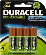 Duracell Batteries Rechargeable Precharged Aa 1950Mah Pack 4